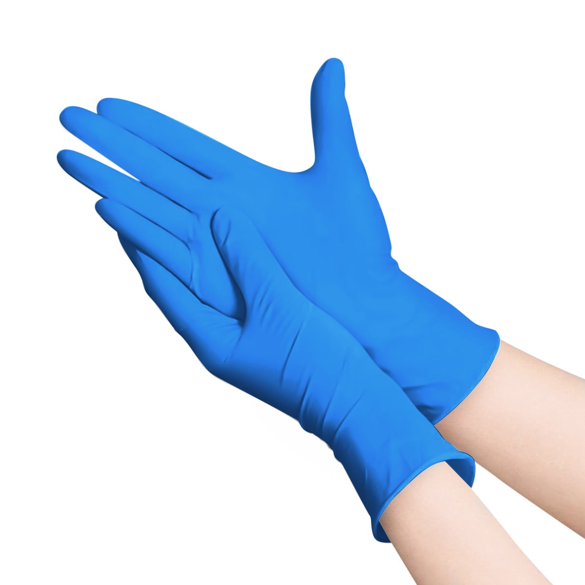 Blue Gloves Disposable Latex Free,100 Pcs Disposable Exam Gloves,Cleaning Gloves Powder Free for All Purposes Gloves 