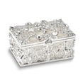 thumbnail image 3 of Luxury Giftware by Jere Bejeweled ALLURING Rectangle Silver-tone Heart Trinket Box with Matching 18 inch Necklace, 3 of 4