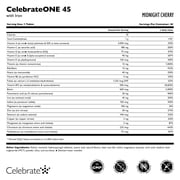 Celebrate Vitamins CelebrateONE 45 Once Daily Bariatric Multivitamin with Iron Chewables, 45 mg of Iron, Midnight Cherry, 30 count