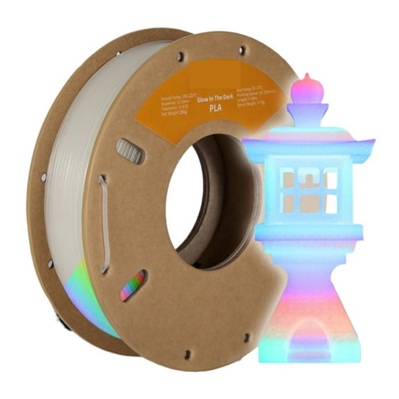 200G Luminous PLA Filament, 1.75mm Glow In The Dark Plastic PLA 1.75mm 3D Printing Materials ,Smooth and Stable