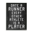 thumbnail image 2 of Stupell Industries Date A Runner Funny Athletic Phrase Rustic Pattern, 11 x 14, Design by Daphne Polselli, 2 of 5