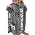 thumbnail image 1 of Cárdigan de mujer, cárdigan largo, sudadera con capucha, holgado, cálido, otoño, chaqueta de invierno, abrigo con capucha, 1 of 5