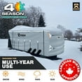 thumbnail image 2 of KNOX 2nd Gen Motorhome RV Cover Class A, Anti-Tear APEX Fabric, Superior Class A Motorhome, Camper RV Trailer Cover Includes Ladder Cover, Tire Covers, and Gutter Covers - Size 25-30 ft, 2 of 9
