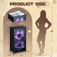 thumbnail image 3 of Dresser for Bedroom with 4 Storage Drawers Purple Anemone Flowers Buds Dark Dressers Chest of Drawers Steel Framed Fabric Organizers for Closet Living Room Hallway Large Capacity, 3 of 8