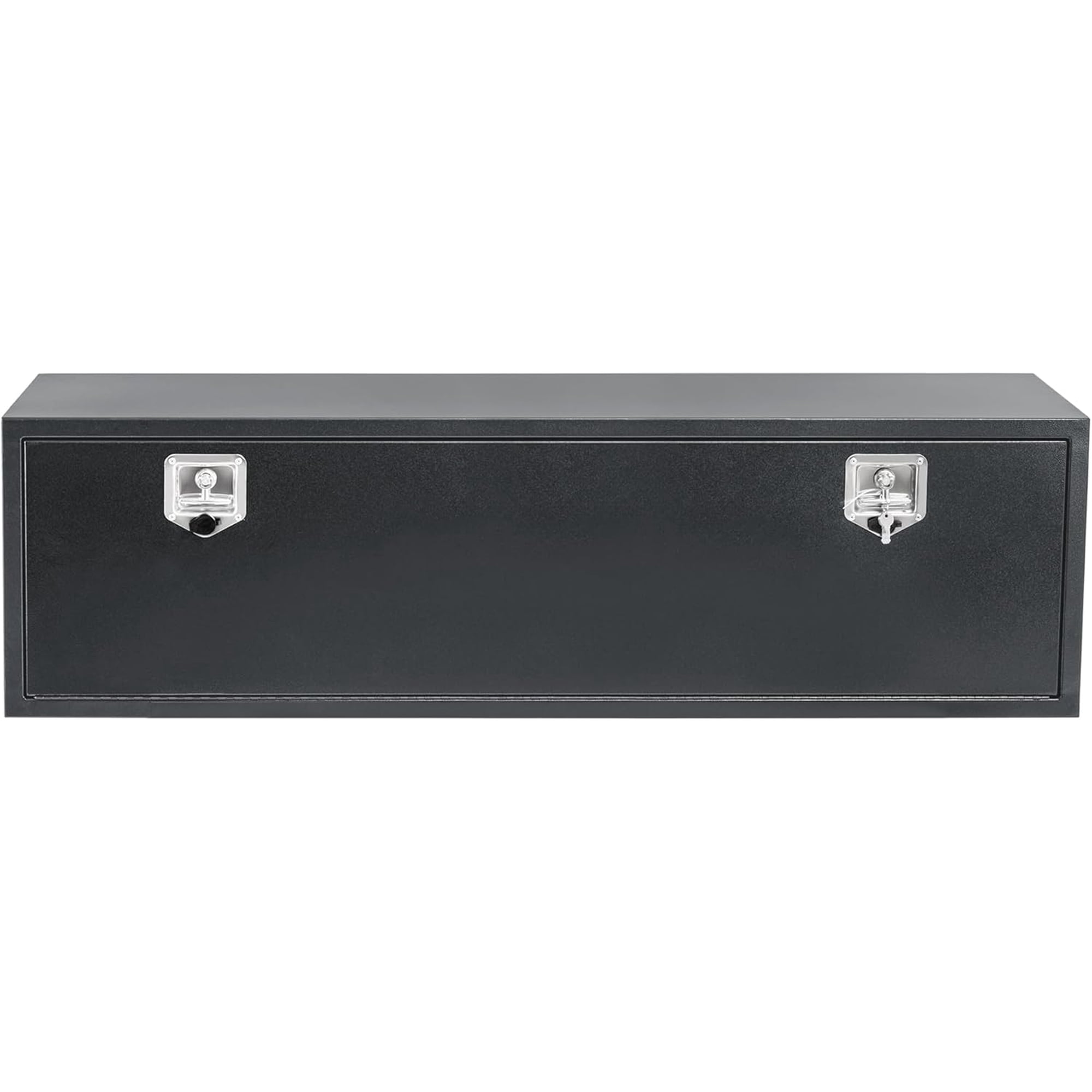 60x16x13in Steel Underbody Truck Tool Box with T-Handle Latch Weatherproof Job Chest for Pickup Trucks RVs Trailers Heavy-Duty Storage and Organization Grey