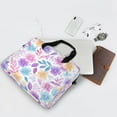 thumbnail image 5 of 16" Laptop Tote Bag Laptop Sleeve Case Computer Briefcase for Work & Travel Pink and Purple Flowers, 5 of 8