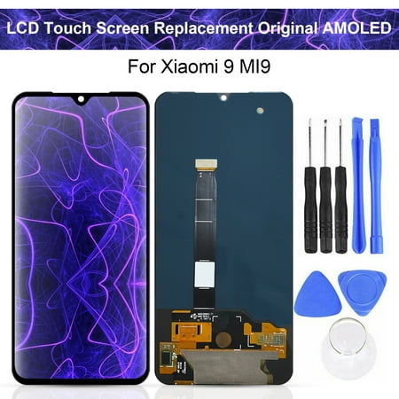 greenhome LCD Touch Screen Replacement Original AMOLED LCD Display Screen Digitizer Assembly with Disassembly Tools for Xiaomi 9 MI9