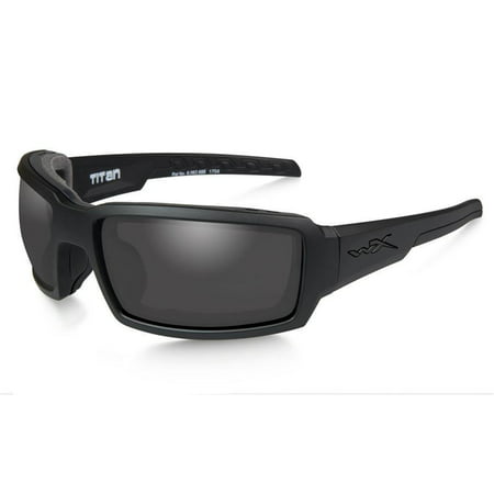 Wiley X WX Titan Men's Sunglasses, Smoke Grey Lens / Matte Black Frame - CCTTN01