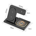 thumbnail image 3 of Cargador inalámbrico 3 en 1 para iPhone Apple Watch Audífonos Carga rápida (Negro) Tmvgtek Para estrenar, 3 of 9