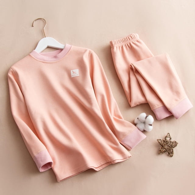 Cowsor Pyjamas 2 Pcs pour Filles et Garçons en Coton Biologique Chaud pour Enfants