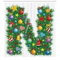 thumbnail image 3 of Ambesonne Letter N Shower Curtain, Capital N Pine Leaves, 69"Wx84"L, Multicolor, 3 of 3