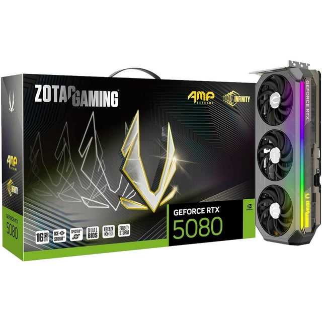 Tarjeta de Video ZOTAC GAMING GeForce RTX 5080 AMP Extreme INFINITY 16GB GDDR7
