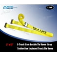 thumbnail image 2 of Mega Cargo Control 20 Pack 2" x 12' E-Track Cam Buckle Strap for Motorcycle Pick up Truck Trailer Enclosed Cargo Tie Down WLL: 833 lbs Yellow, 2 of 2