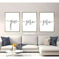 thumbnail image 4 of Que Sera Sera, Set of 3 Posters, Minimalist Art, Typography Art, Bedroom Wall Decor, 4 of 5