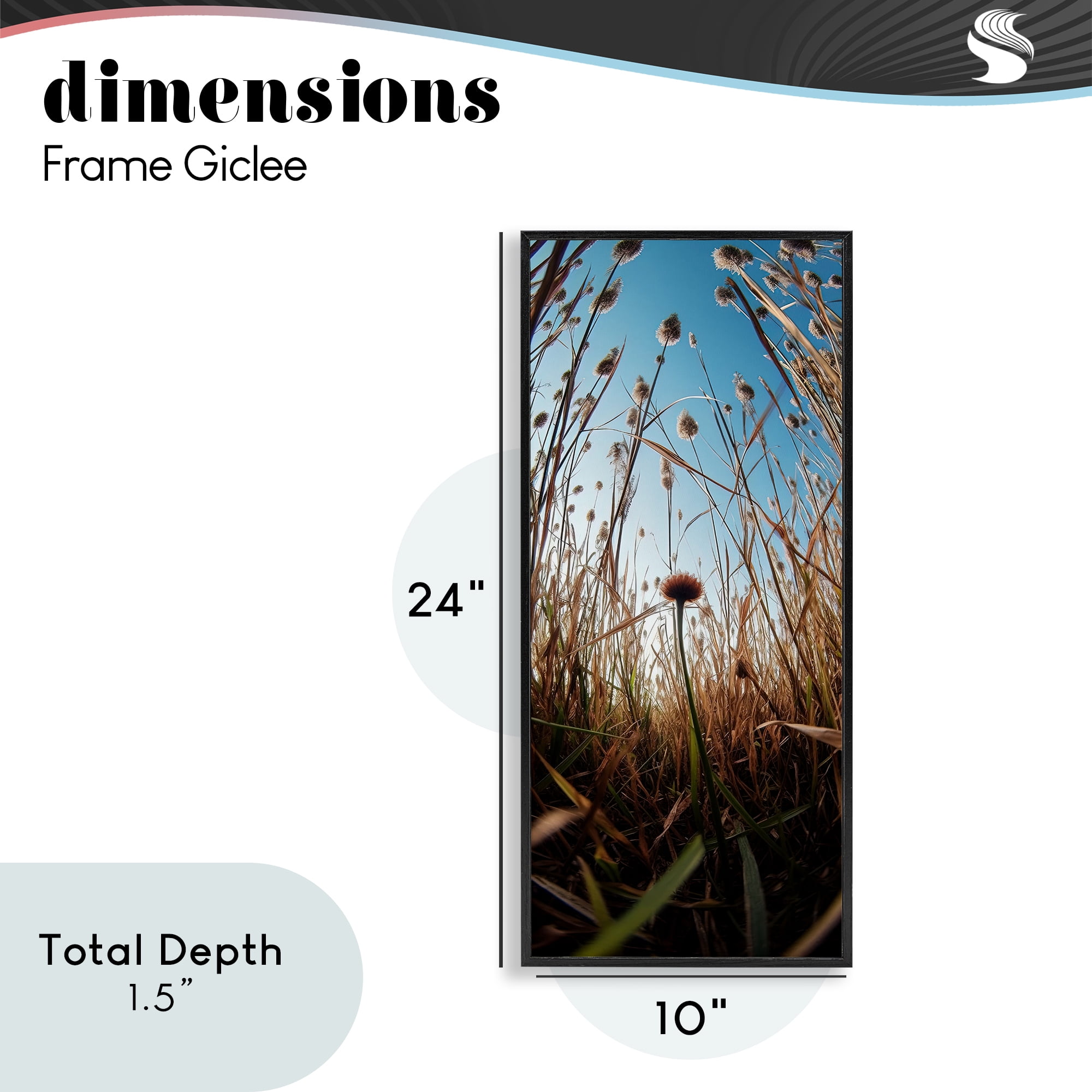 Daydream Botanical Meadow Black Framed Giclee Art, design by Decent Exposures