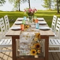 thumbnail image 4 of Table Runners 72 Inches Long Dress Scarves, Farmhouse Sunflower Farmhouse Kitchen/Dining Table Runner, Coffee Tablerunners, Vintage Daisy Butterflies Rustic Wood 18x72 Inch, 4 of 9