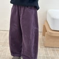 thumbnail image 7 of CPNG Oversized Corduroy Pants for Kids Wide Leg Mid Rise Elastic Waist Loose Comfy Trousers with Pockets Streetwear Spring Trendy Casual Pants, 7 of 7