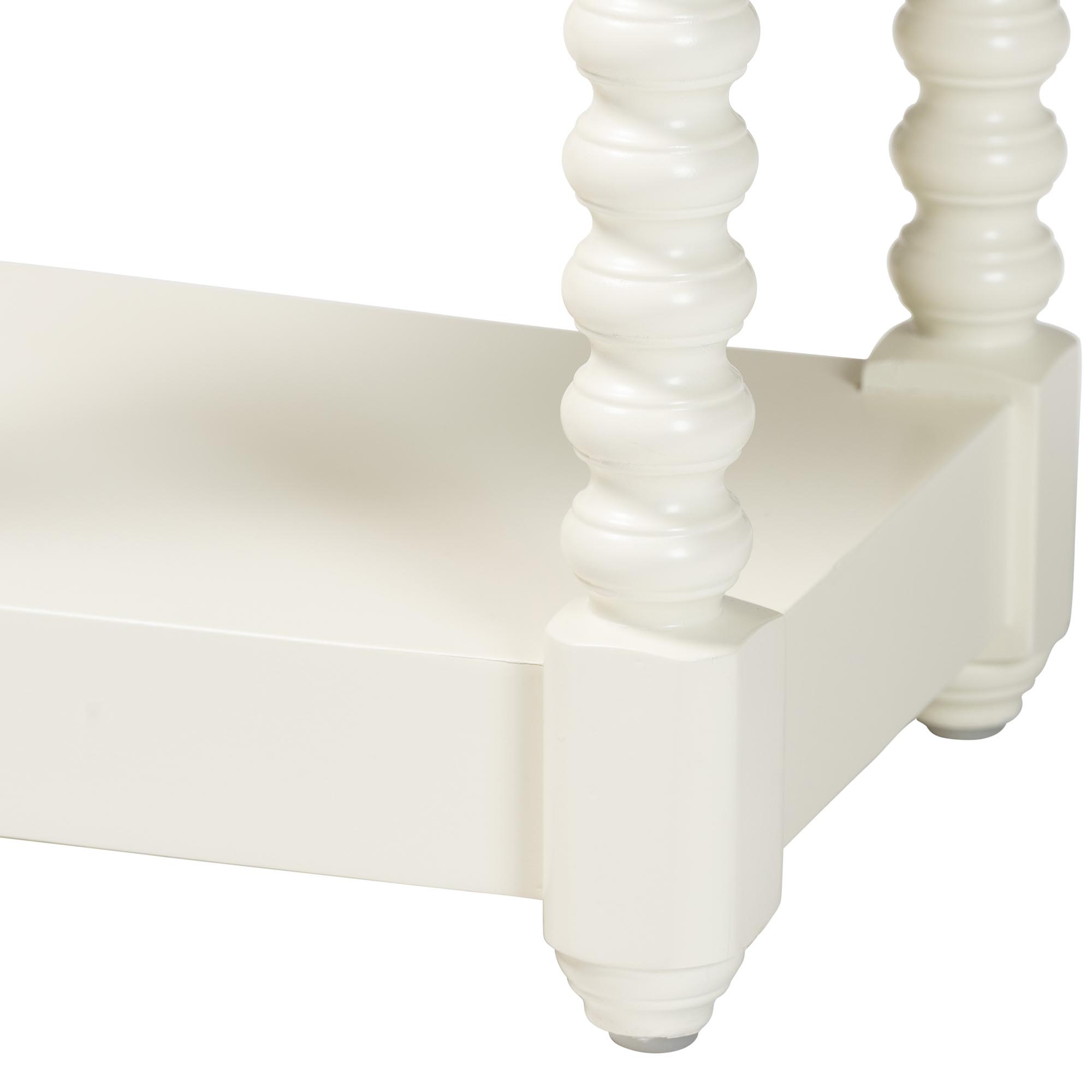 bali & pari Terentia Mid-Century Nightstand, 1-Drawer, White