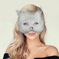 thumbnail image 5 of Unique Bargains 1 Pc Foxes Party Mask White Plastic, 5 of 5