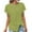 Green, variant on Yyeselk Summer T-Shirts for Women Casual Round Neck Cap Short Sleeves Cozy Blouses Fashion Pure Color Split Front Ladies Tops Tunic Green XL