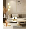 thumbnail image 6 of 60IN Gold Floor Lamp with 3Pcs G9 Bulbs - Stepless Dimmable, Eye-Friendly, Stable Base for Living Room/Bedroom/Corner/Office, 6 of 6