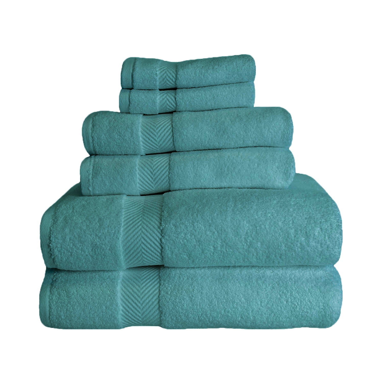Zero Twist Cotton 6Piece Bath Towel Set
