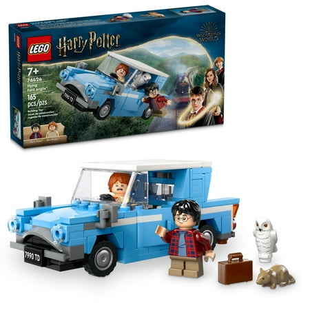 Lego Harry Potter Flying Ford Anglia, Buildable Car Toy With 2 Minifigures For Role Play, Harry Potter Toy For Kids, Harry Potter Car Fantasy Playset, Gift For Boys And Girls Ages 7 And Up, 76424