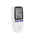 thumbnail image 2 of Seitruly Medidor de potencia LCD Digital de 230V CA UE, enchufe de vatímetro, medidor de energía Kwh, analizador de potencia de salida de medición UE, Electrónica miscelánea  Enchufe de EE. UU., 2 of 8
