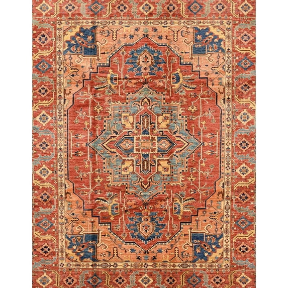 Ahgly Company Machine Washable Indoor Rectangle Abstract Lava Red Area Rugs, 4' x 6'