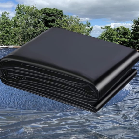 NIRHekf 3.61 x 3.61 Ft Pond Liner,20 Mil Durable HDPE Pond Liners for Koi Ponds,High Preformed Easy Cutting,Aquaculture and Water Gardens,Black（1PC)