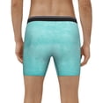 thumbnail image 4 of Salouo Blue And Turquoise Pattern Men's Boxer Briefs, Soft & Breathable Underwear Elastic Waistband Briefs for Men,1-Pack, 4 of 7