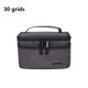 thumbnail image 4 of Inteprter Bolsa organizadora de esmalte de uñas, compartimento profesional, soporte de almacenamiento, contenedores, contenedor de cosméticos, Almacenamiento y organización del hogar Negro 30 ranuras, 4 of 6