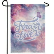 America Forever Garden Flag - Eternal Love, Cemetery Memorial Religious Bereavement Double Sided 12.5" x 18" Decor, Seasonal Yard Outdoor Decorative Flag