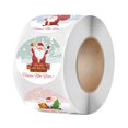 thumbnail image 2 of 500 Uds etiquetas navideñas pegatinas navideñas 1 rollo decorativo redondo 8 patrones adornos para manualidades de Fiesta de bodas etiquetas de Papá 25 cm Baoblaze Pegatinas navideñas, 2 of 8