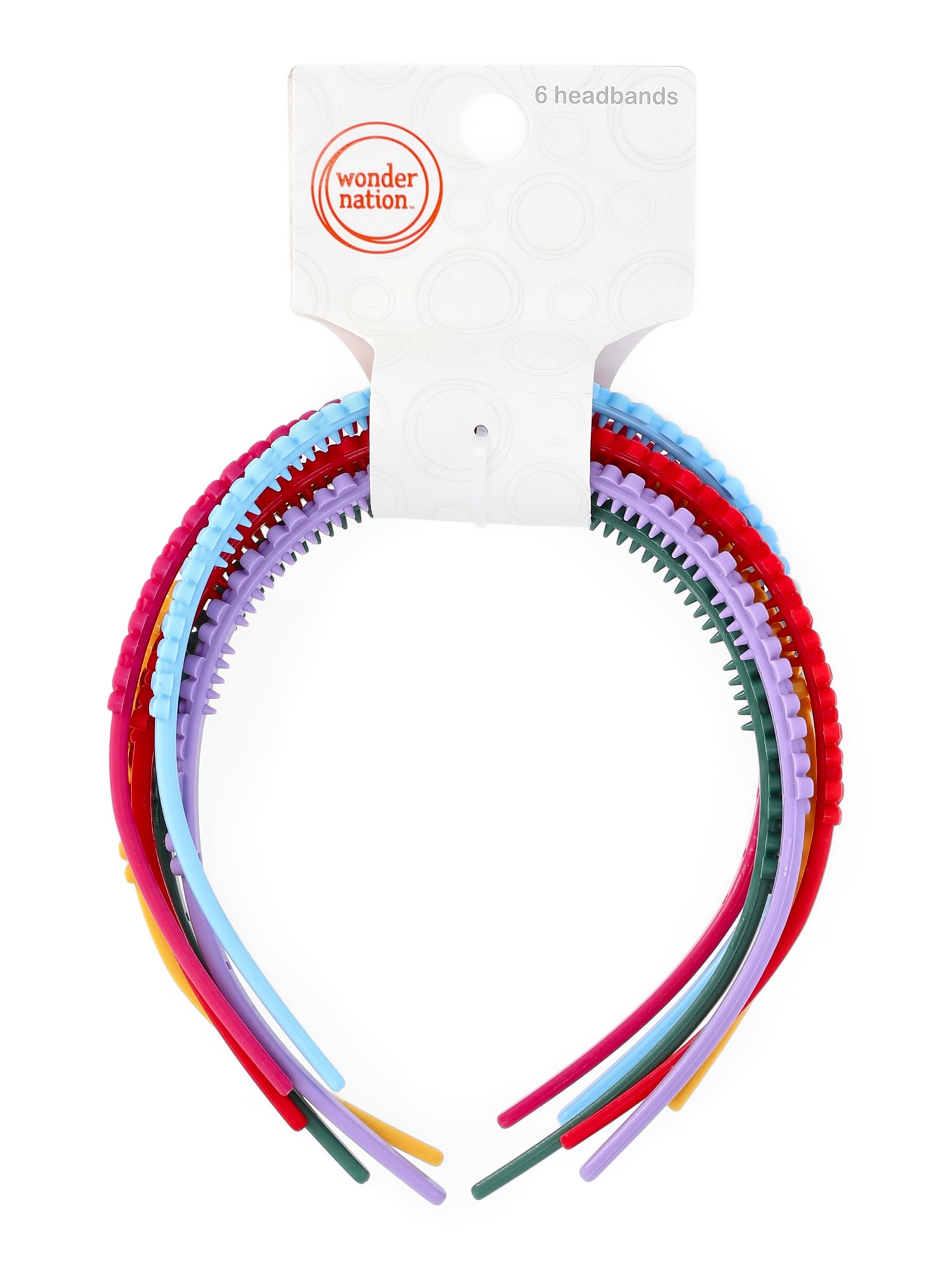 Wonder Nation Girls' Flower Headband Set, 6-Piece, Multi