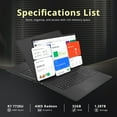 thumbnail image 3 of HP 17.3" FHD IPS Anti-Glare Laptop, AMD Ryzen 7 7730U, 32GB RAM, 1.28TB Storage (1TB SSD+288GB Docking Station Set), AMD Radeon Graphics, Number Pad, Wi-Fi 6, HD Camera, Win 11, Black, 3 of 9