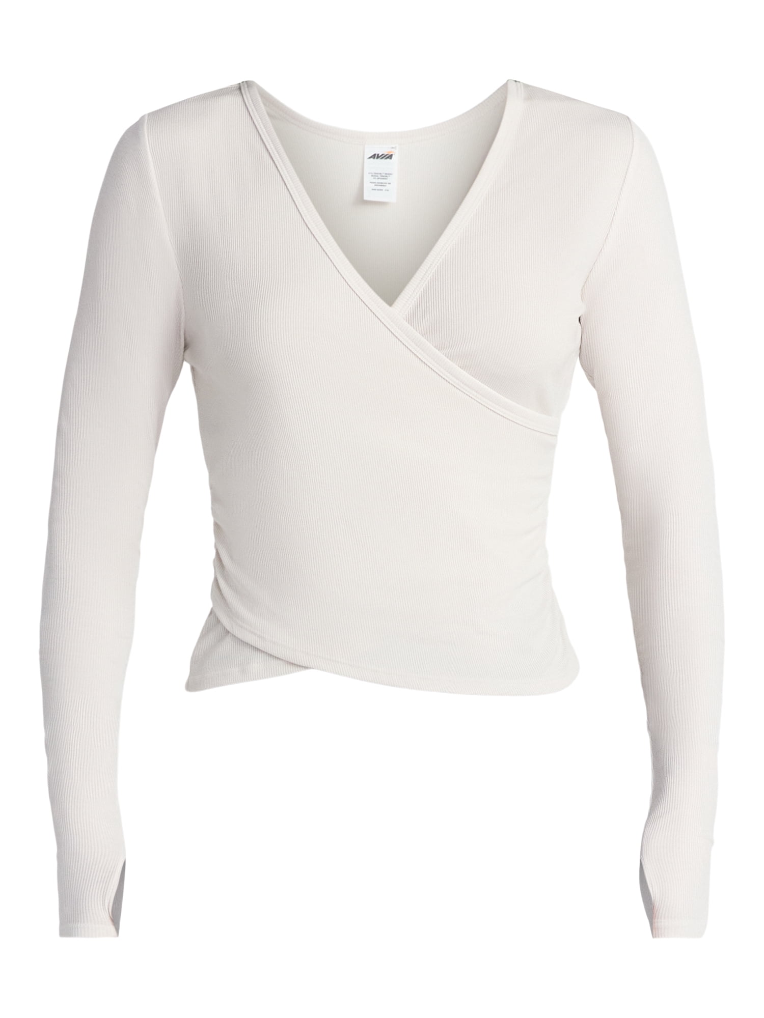 Avia Women's Reversible Wrap Top with Long Sleeves, Sizes XS-XXXL