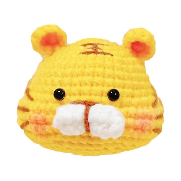Kit de crochet para muñecas DIY, costura, decoración creativa, juego de manualidades de crochet, accesorios Tigre