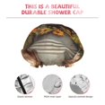 Adobk Bucket Flower Cow Print Shower Cap Large Shower Cap for Women
