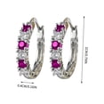 thumbnail image 3 of Fiudx Pendientes de Diamantes Huecos, Deslumbrante Diseño con Incrustaciones de Cristal, Exquisita Artesanía de Aleación, Estilo Elegante para Fiestas o Uso Diario, Perfectos para Mujeres a La Moda,, 3 of 6
