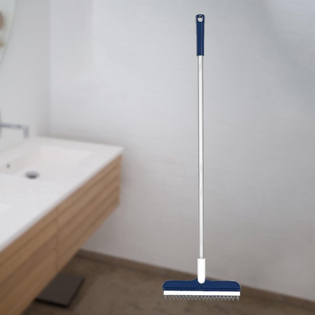 Cepillo de Fregado 2 en 120 degree, Herramientas Giratorias para Depurador de Lechada, Depurador de , Limpiador de Azulejos para El Hogar, Oficina, Co , Poste Azul de 3 Secciones Azul 140cm BLESIY Cepillo para fregar pisos