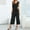 Black, variant on Babysbule Womens Overall Jumpsuit Pants Womens Fashion Summer Solid Casual Ruffle Sleeveless Suspender Jumpsuit