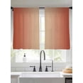 thumbnail image 3 of Red Orange Ombre Semi Sheer Curtains 45 Inch Length 2 Panels Set, Modern Gradient Abstract Art Sheer Kitchen Curtain Privacy Voile Window Curtain for Living Room Bedroom Rod Pocket Drapes, 3 of 7