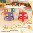 thumbnail image 6 of 5 Pack Stools for Classroom, Linor 12.9" H Stackable Colorful Nesting Plastic Stool, Backless Chairs Flexible Seating for School, Home, 6 of 8