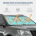 thumbnail image 3 of Kdxio World Travel Line Icons Map Print 2-Piece Sun Shade Front Windshield - Foldable Car Front Window Sunshades For Most Sedans Suv Truck, 3 of 6