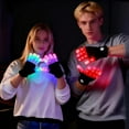 thumbnail image 3 of Light up Gloves Fingertips, 2026 LED Rave Glove, 7 Colors Light Show Lights up Finger Gloves for Gloving, Lighting(c), 3 of 6