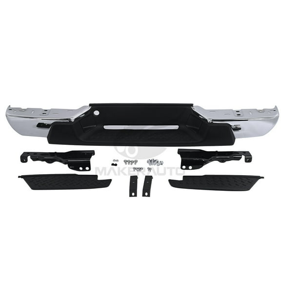 Chrome Steel Rear Bumper Assembly For 2008-2012 Chevy Colorado GMC Canyon NEW