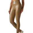 thumbnail image 4 of Mallas de cuero para mujer Sonducket Pantalones pitillo Amarillo 2XL, 4 of 6