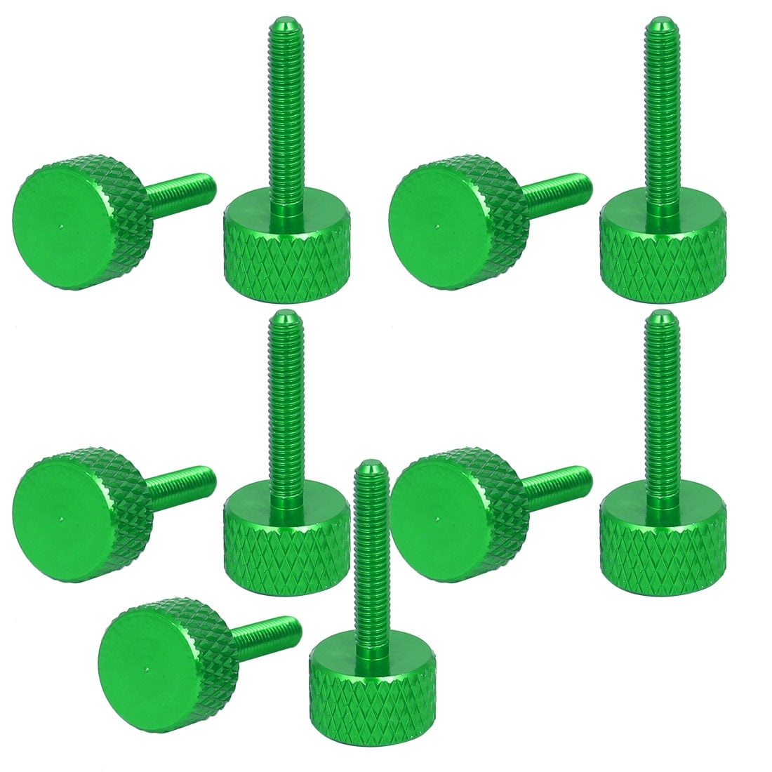 Computer PC Graphics Card Knurled Head Thumb Screws Green M3x16mm 10pcs