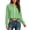 Green, variant on Ruffle Hem Cropped Sweatshirt for Women Lightweight Full Zip Solid Color Cardigan Coat Relaxed Casual Long Sleeve Fall Hoodies M